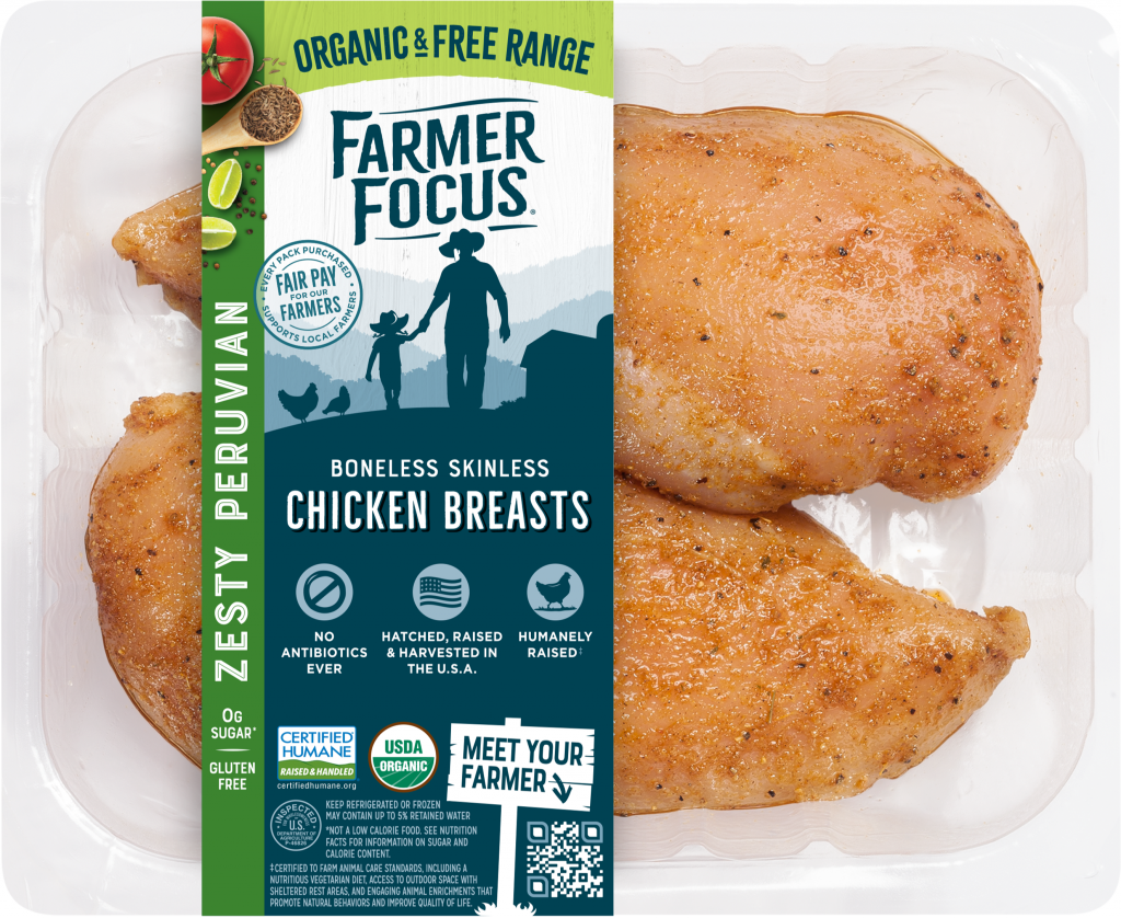 peruvian chicken breasts packaged