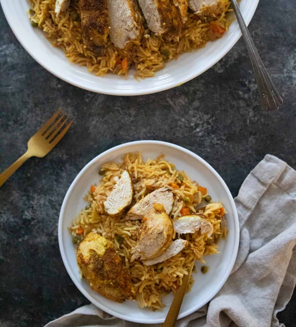 Unicorns In The Kitchen Middle Eastern Chicken and Rice with Farmer Focus Chicken Breast